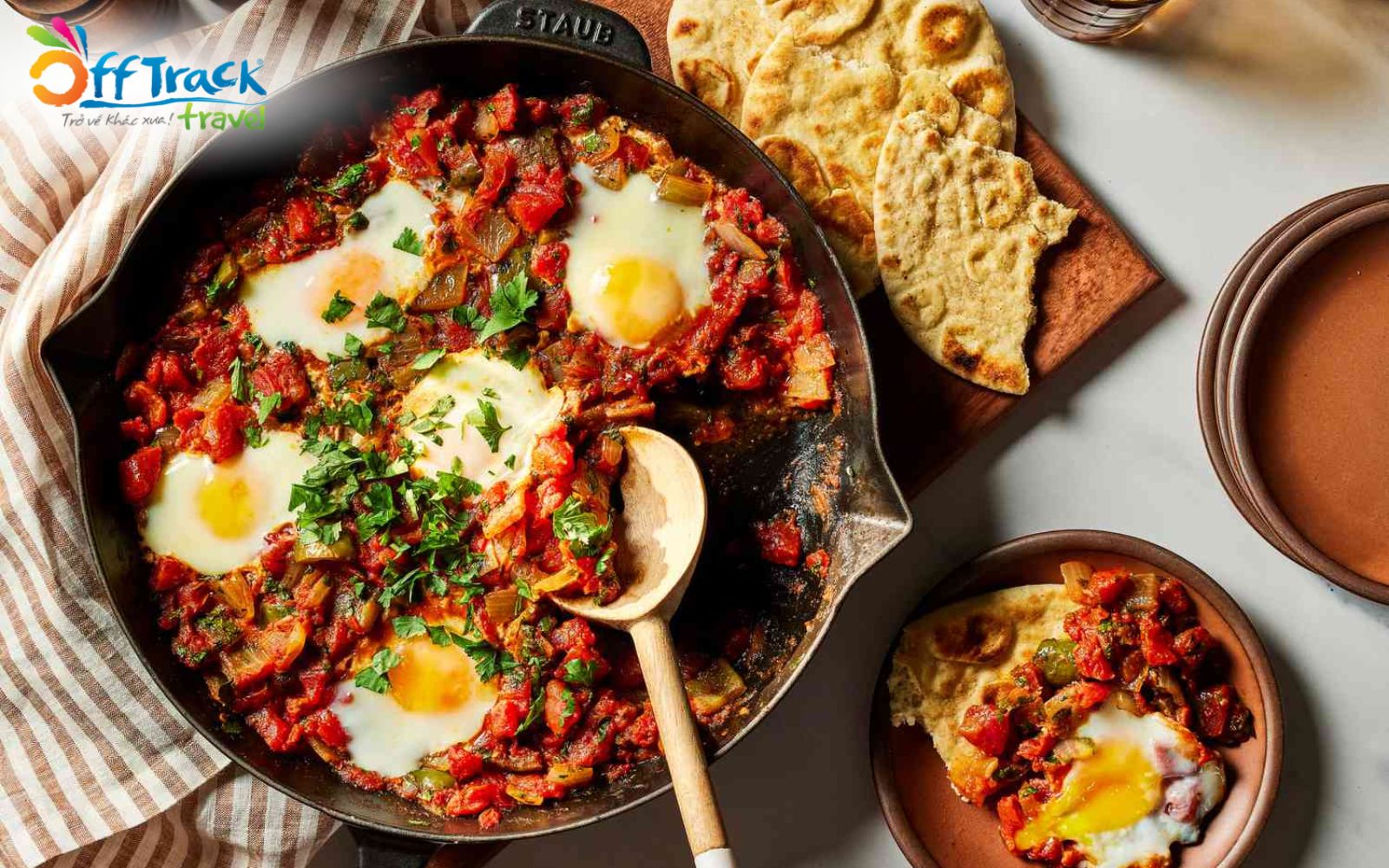 Shakshuka là một phần không thể thiếu trong các bữa sáng bổ dưỡng Shakshuka là một phần không thể thiếu trong các bữa sáng bổ dưỡng
